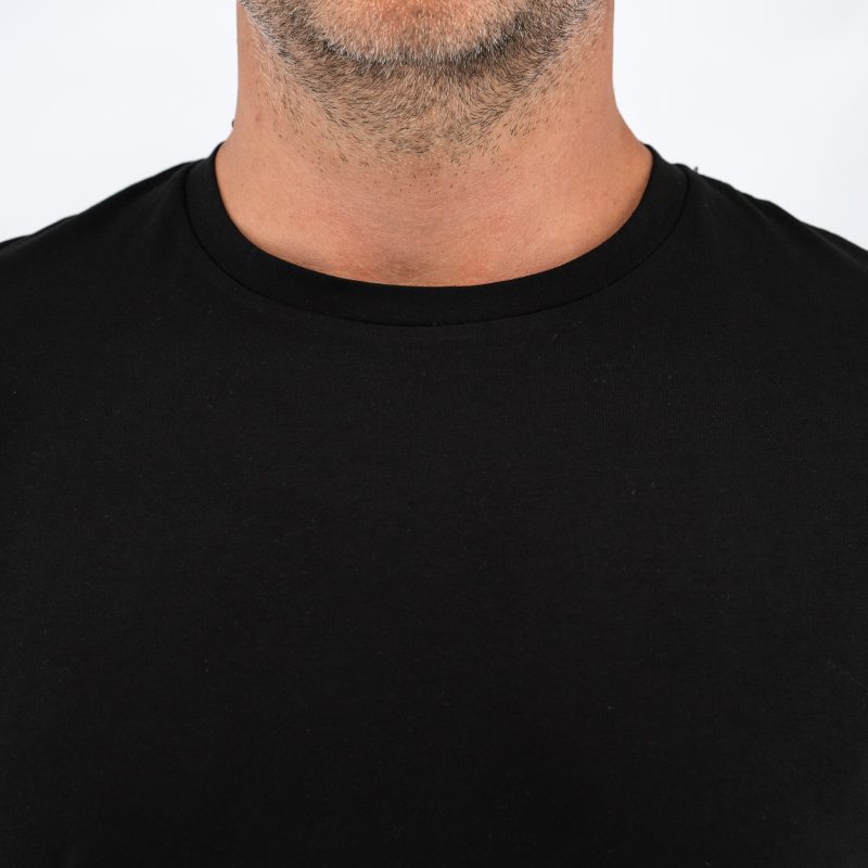 Μπλούζα t-shirt modal Guy Laroche μαύρη regular fit GLES19801_1 - Image 5