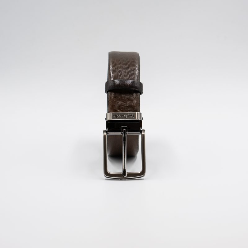 Ζώνη Guy Laroche δερμάτινη σταμπωτή καφέ GL326_4 - Image 2