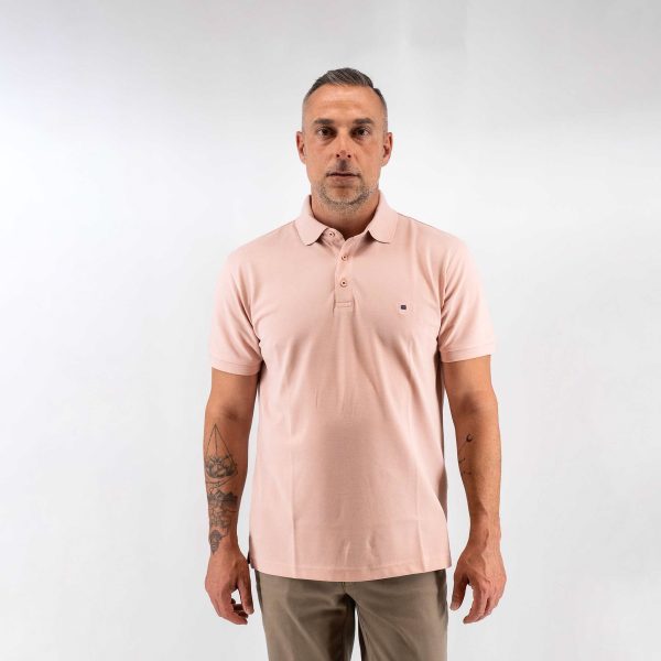 Μπλούζα πόλο Guy Laroche πούδρα Pima Cotton κοντομάνικη regular fit GLDS19090_12