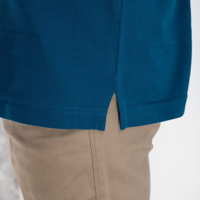 Μπλούζα πόλο Guy Laroche πετρόλ Pima Cotton κοντομάνικη regular fit GLDS19090_13 - Image 5