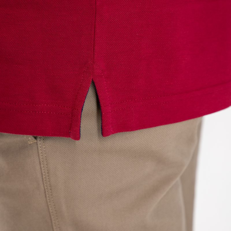 Μπλούζα πόλο Guy Laroche κόκκινη Pima Cotton κοντομάνικη regular fit GLDS19090_5 - Image 7