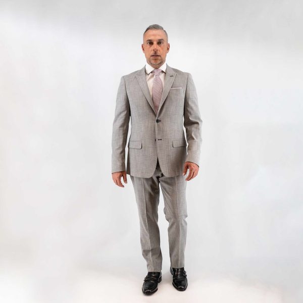 Κοστούμι Guy Laroche γκρι καρώ fit line  GLES11163_10856-08_6