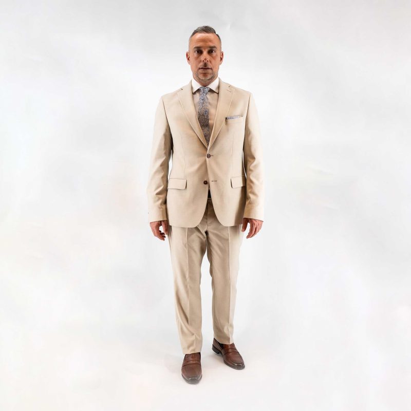Κοστούμι Guy Laroche μπεζ fit line GLES11166_10121_1