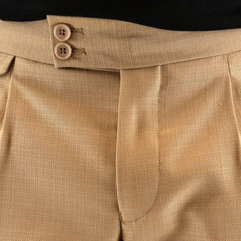Παντελόνι με φιούμπα Guy Laroche κάμελ modern fit GLES12202_096R_5 - Image 4
