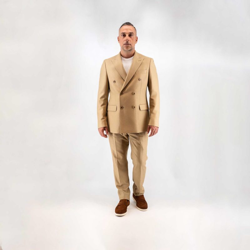 Σακάκι σταυρωτό Guy Laroche κάμελ fit line GLES13202_10957_5 - Image 5