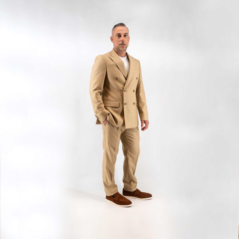 Σακάκι σταυρωτό Guy Laroche κάμελ fit line GLES13202_10957_5 - Image 4