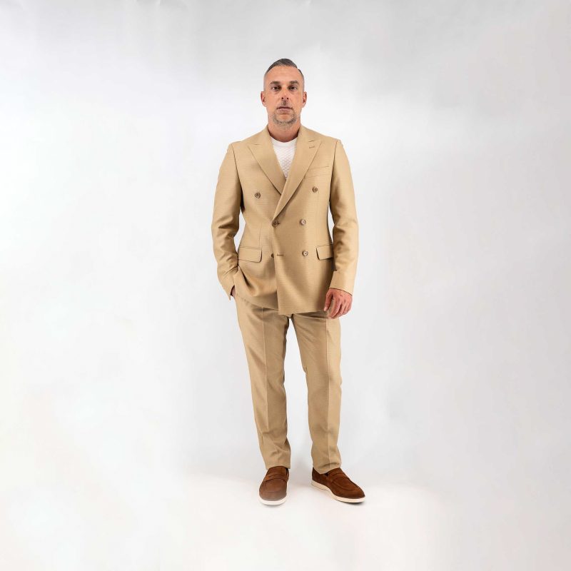 Σακάκι σταυρωτό Guy Laroche κάμελ fit line GLES13202_10957_5 - Image 2