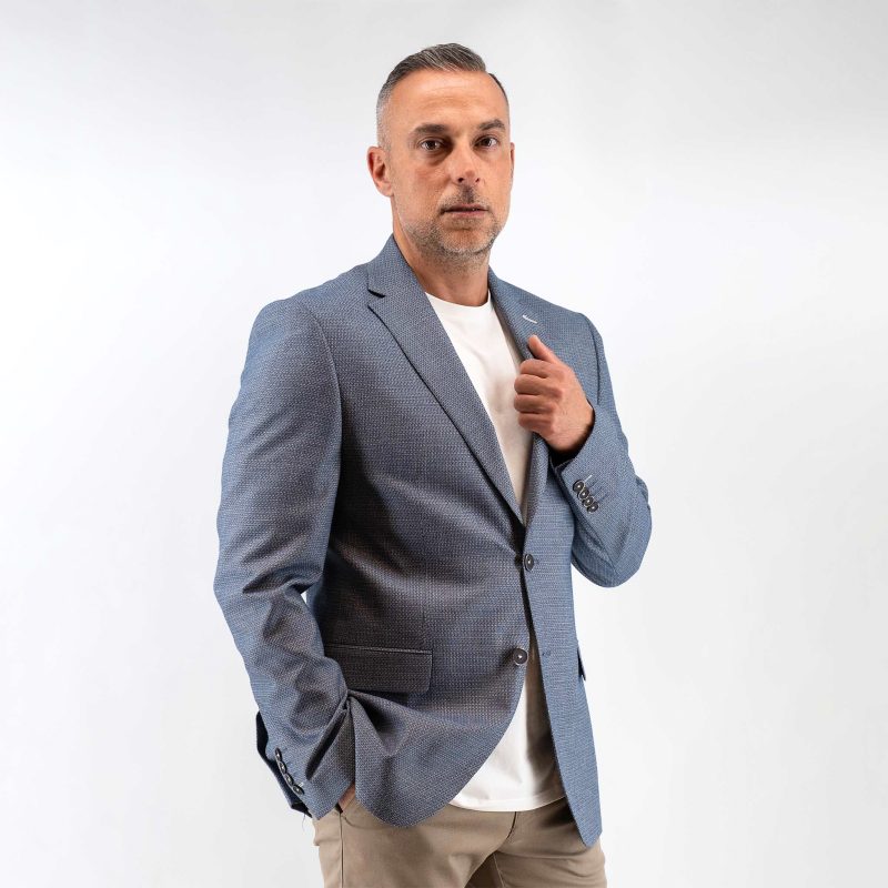 Σακάκι με μικροσχέδιο Guy Laroche μπλε fit line GLES13363_20121_2 - Image 2