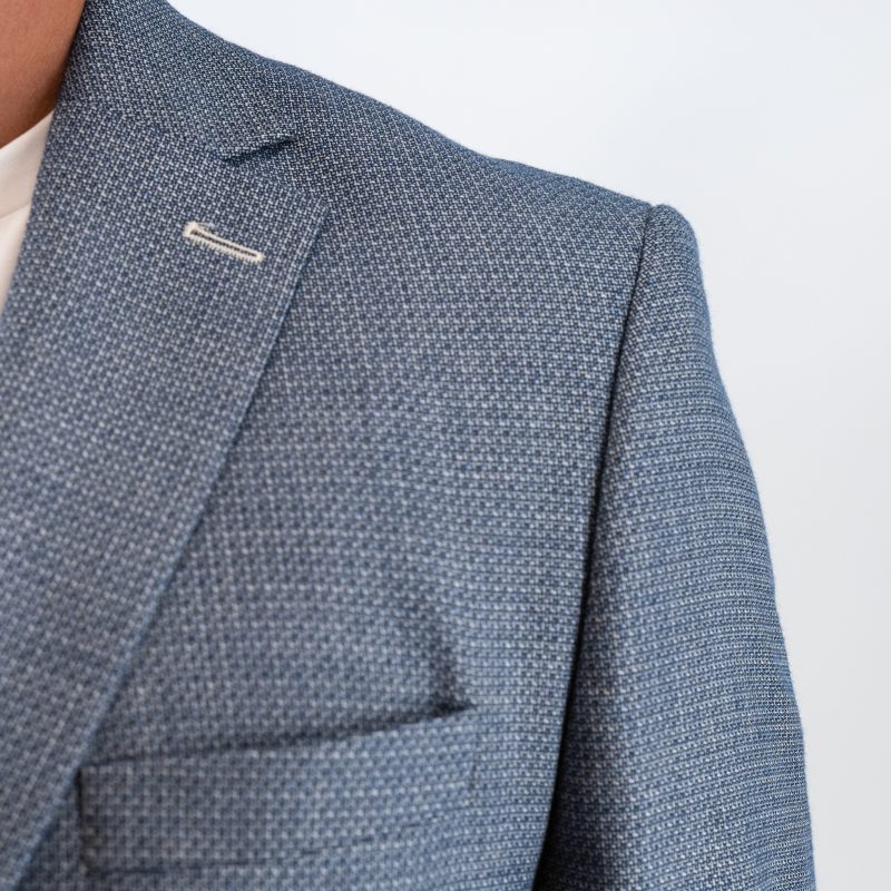Σακάκι με μικροσχέδιο Guy Laroche μπλε fit line GLES13363_20121_2 - Image 7