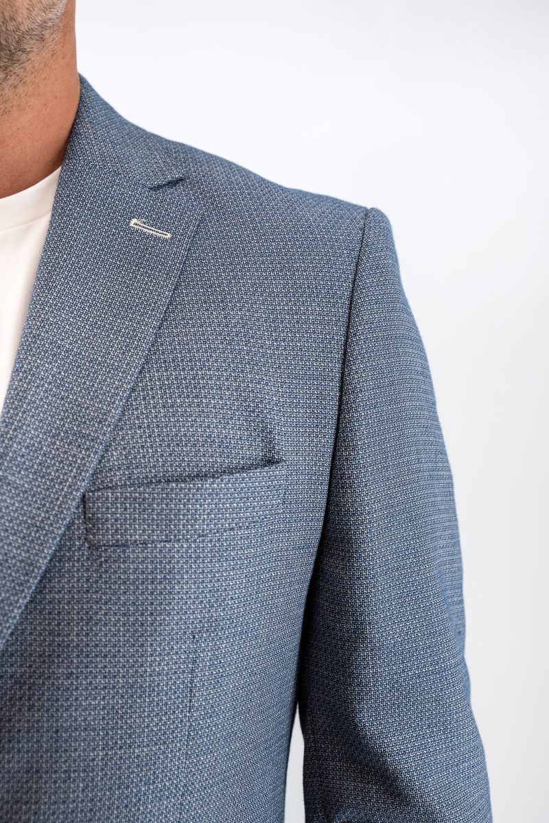 Σακάκι με μικροσχέδιο Guy Laroche μπλε fit line GLES13363_20121_2 - Image 6