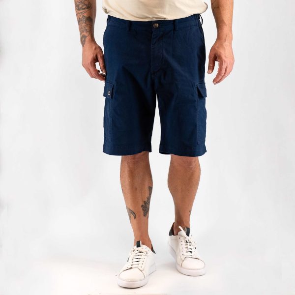 Βερμούδα Cargo Guy Laroche μπλε regular fit GLES16521_71154_23
