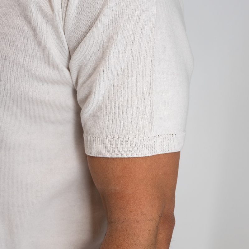 Πλεκτό polo Guy Laroche εκρού modern fit GLES17204B_3 - Image 4