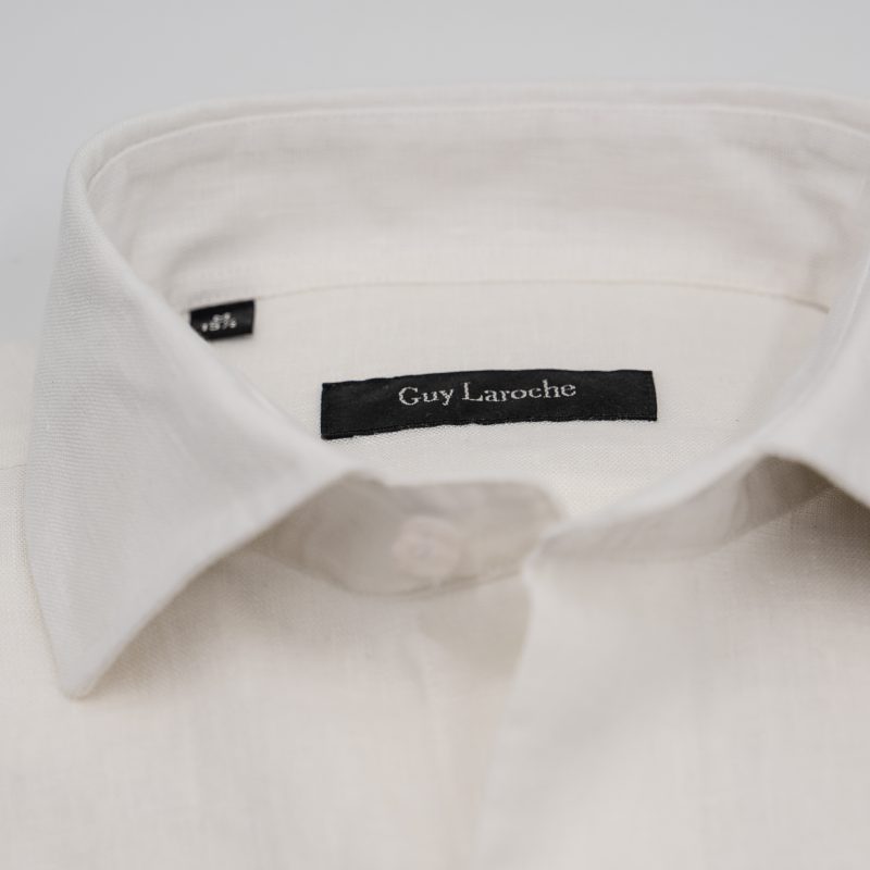Πουκάμισο λινό Guy Laroche λευκό regular fit GLES18203_CL_1 - Image 2