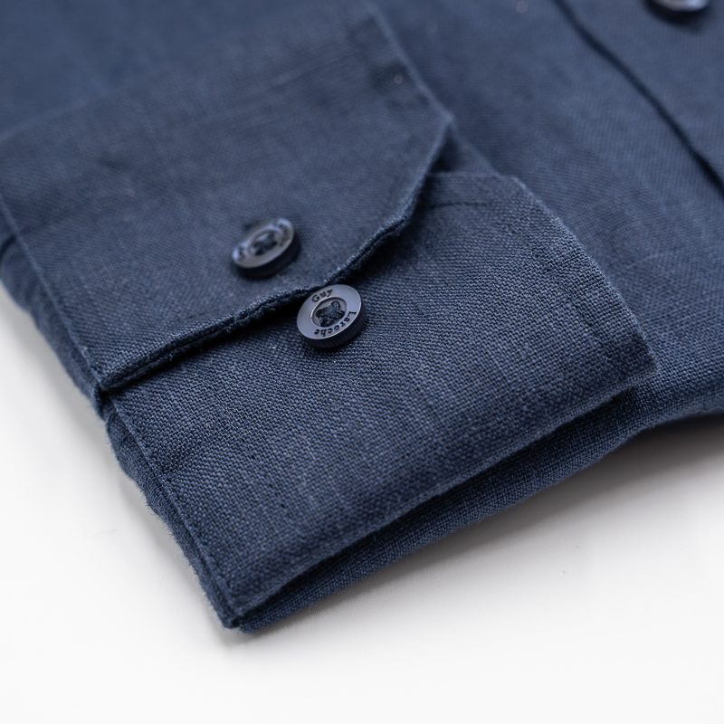Πουκάμισο λινό Guy Laroche μπλε regular fit GLES18203_CL_3 - Image 4