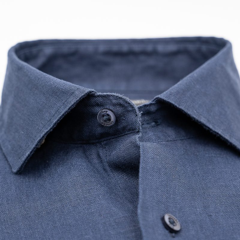 Πουκάμισο λινό Guy Laroche μπλε regular fit GLES18203_CL_3 - Image 2