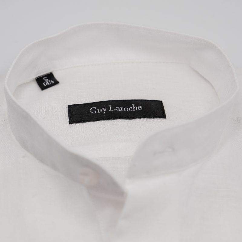 Πουκάμισο λινό ΜΑΟ Guy Laroche λευκό regular fit GLES18203_MAO_1 - Image 2