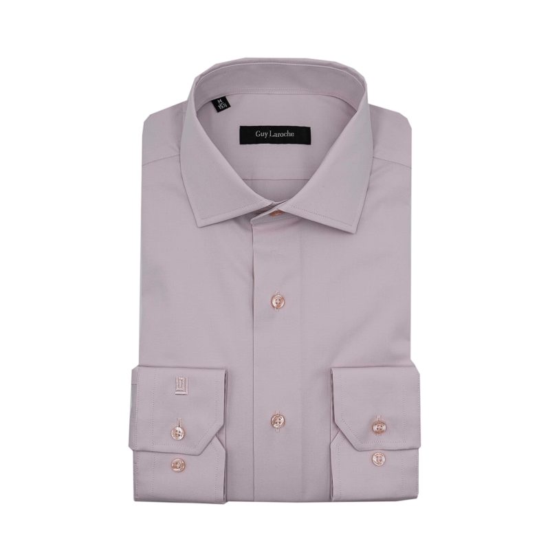 Πουκάμισο Guy Laroche στο χρώμα της πούδρας regular fit GLES18244_CL_4