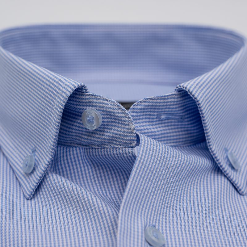 Πουκάμισο πτι καρώ κοντομάνικο Guy Laroche σιέλ regular fit GLES18304_BDSS_1 - Image 3