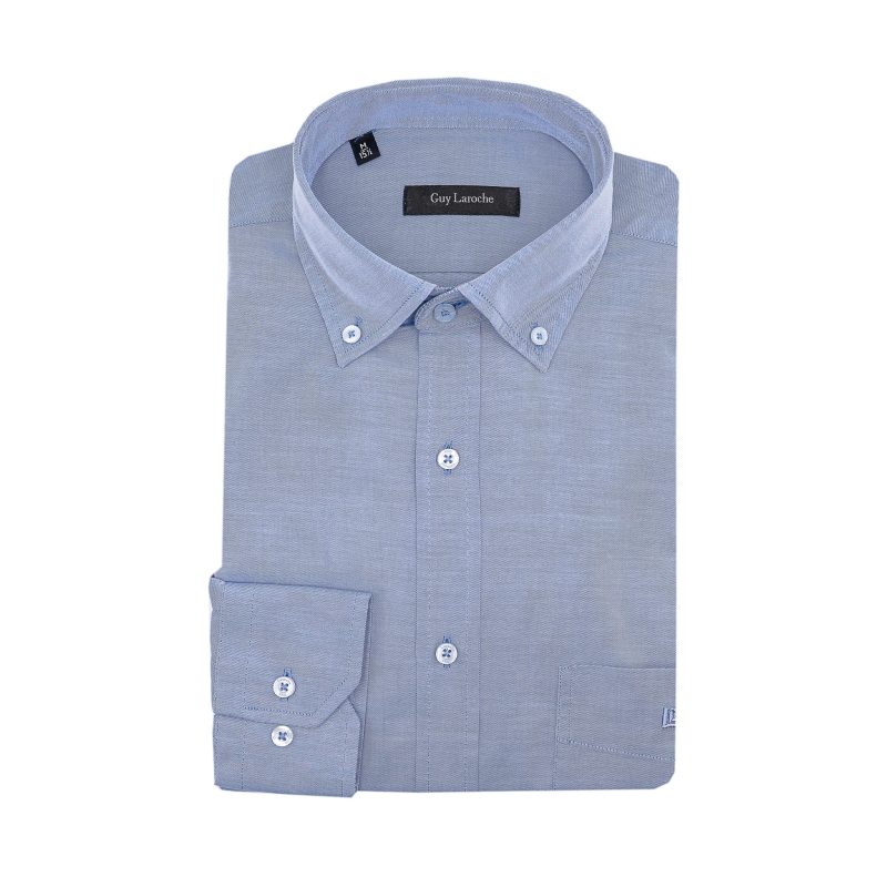 Πουκάμισο Guy Laroche σιέλ regular fit GLES18306_BD_2