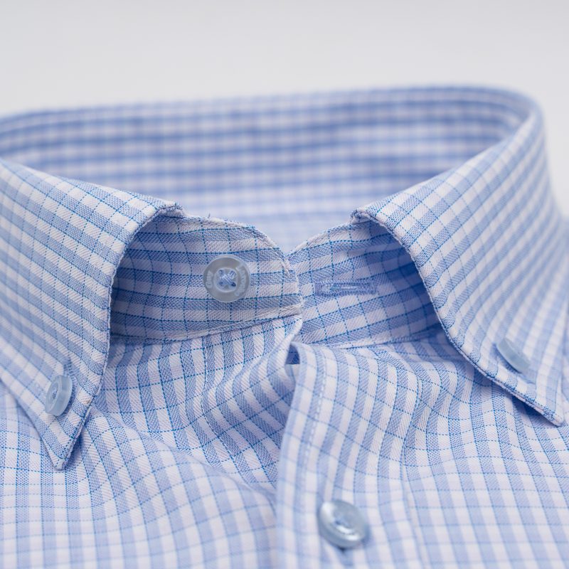 Πουκάμισο καρώ Guy Laroche σιέλ regular fit GLES18309_BD_1 - Image 3