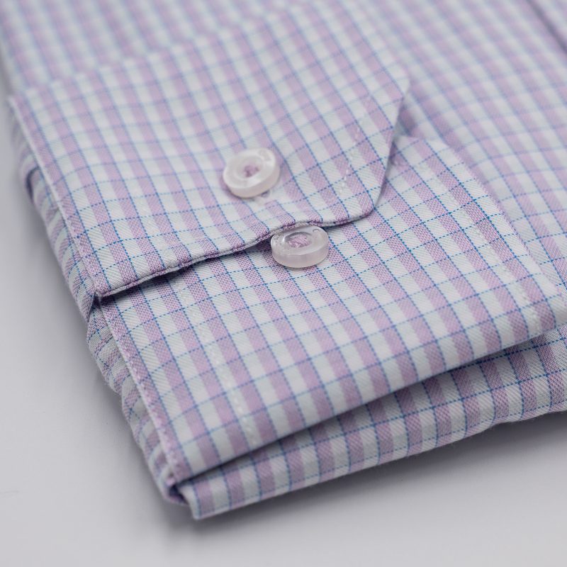 Πουκάμισο καρώ Guy Laroche ροζ regular fit GLES18309_BD_2 - Image 4