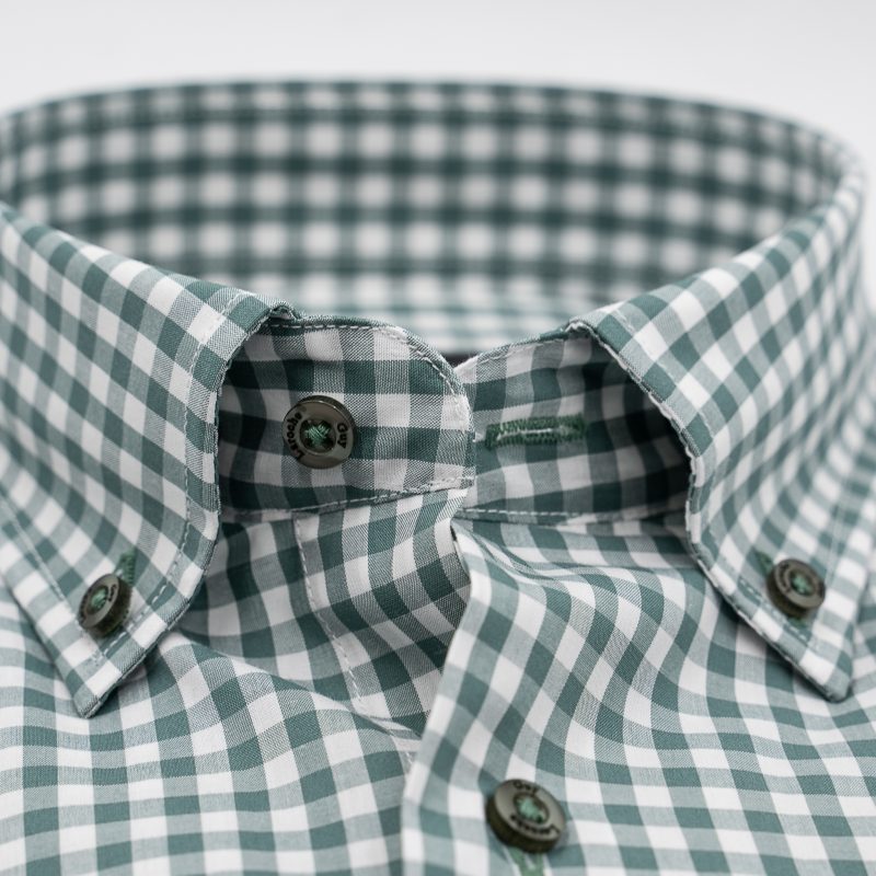 Πουκάμισο κοντομάνικο Guy Laroche καρώ πράσινο regular fit GLES18315_BDSS_2 - Image 3