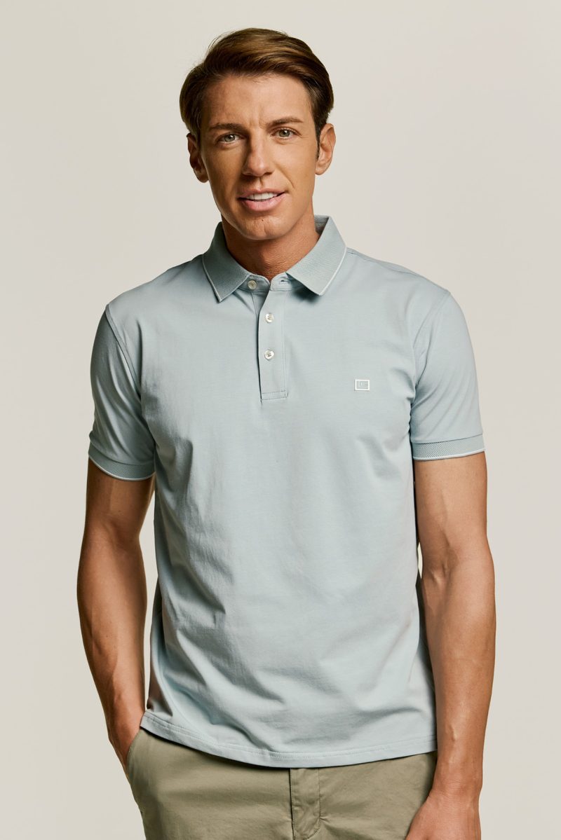 Μπλούζα πόλο Guy Laroche μέντα κοντομάνικη regular fit GLES1925_04 - Image 3