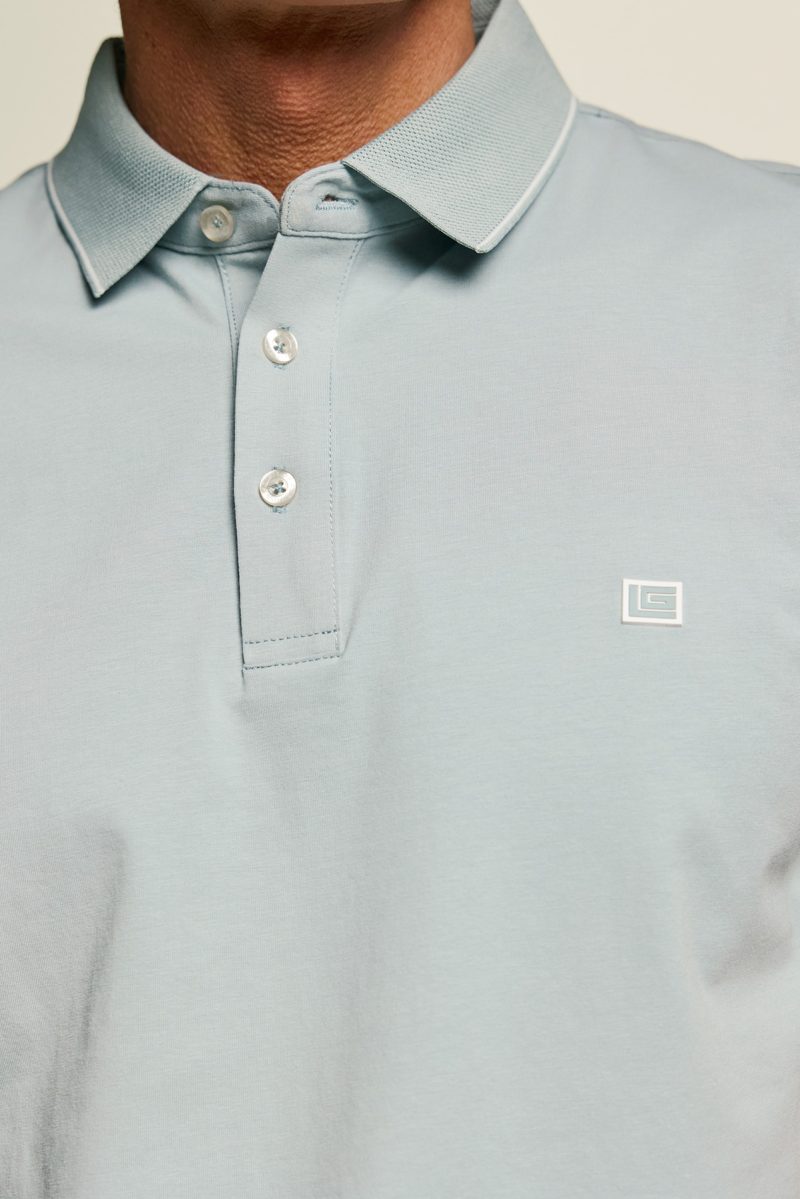 Μπλούζα πόλο Guy Laroche μέντα κοντομάνικη regular fit GLES1925_04 - Image 8