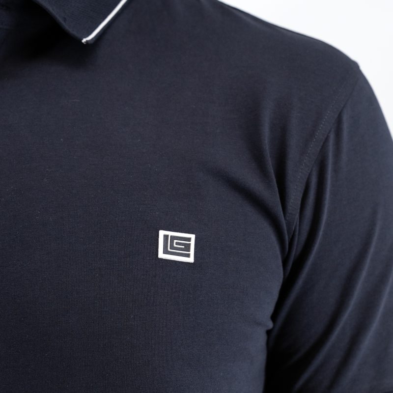 Μπλούζα πόλο Guy Laroche μπλε κοντομάνικη regular fit GLES1925_48 - Image 6