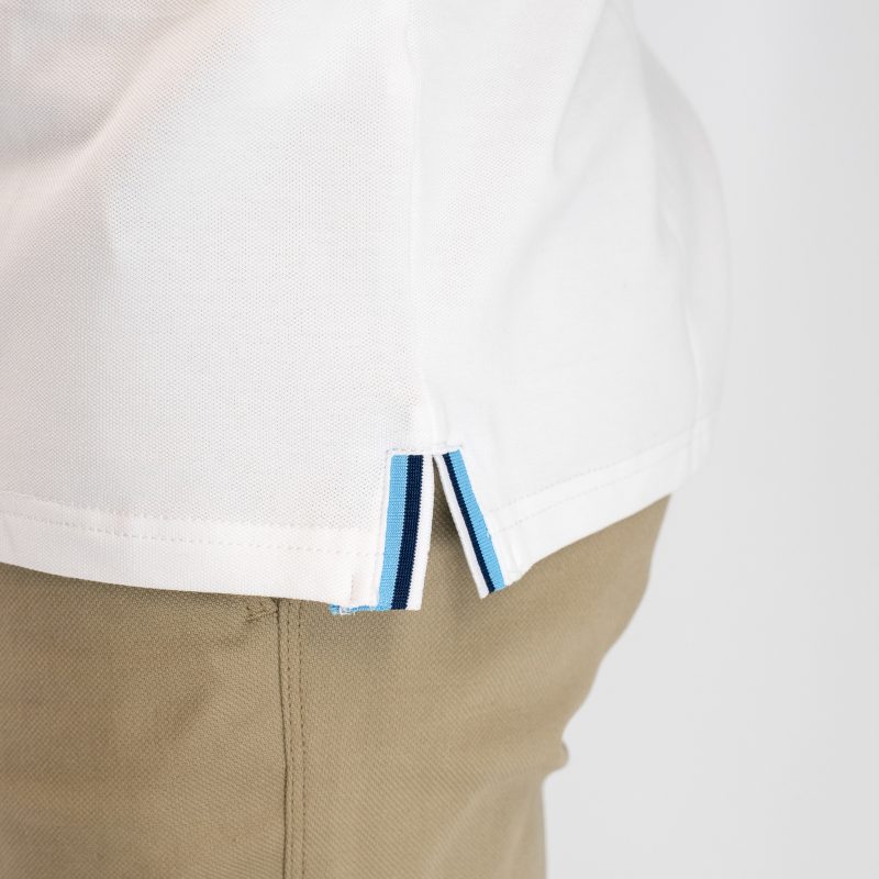 Μπλούζα πόλο Guy Laroche λευκή κοντομάνικη regular fit GLES1932_01 - Image 4