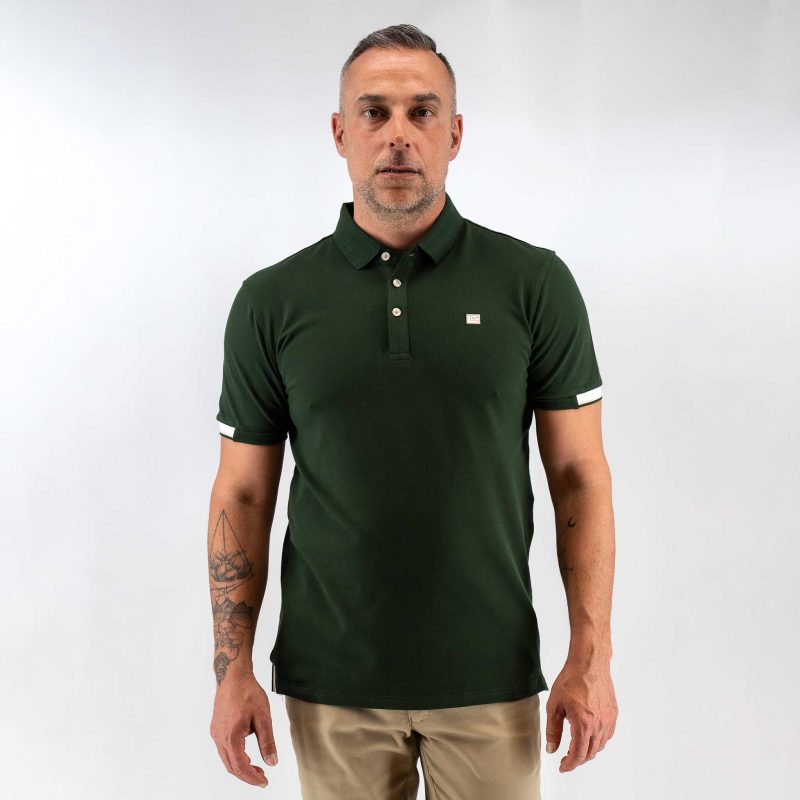 Μπλούζα πόλο Guy Laroche κυπαρισσί κοντομάνικη regular fit GLES1932_38