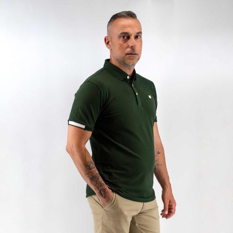 Μπλούζα πόλο Guy Laroche κυπαρισσί κοντομάνικη regular fit GLES1932_38 - Image 2