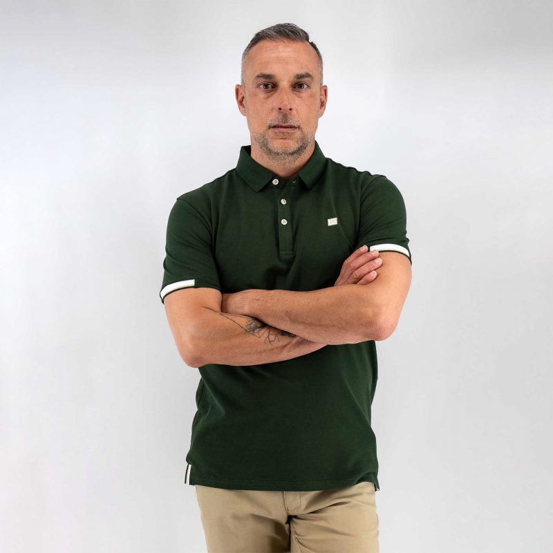 Μπλούζα πόλο Guy Laroche κυπαρισσί κοντομάνικη regular fit GLES1932_38 - Image 3