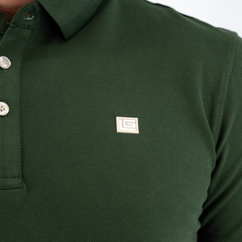Μπλούζα πόλο Guy Laroche κυπαρισσί κοντομάνικη regular fit GLES1932_38 - Image 5