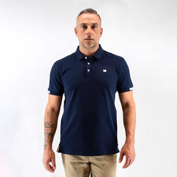 Μπλούζα πόλο Guy Laroche μπλε κοντομάνικη regular fit GLES1932_48