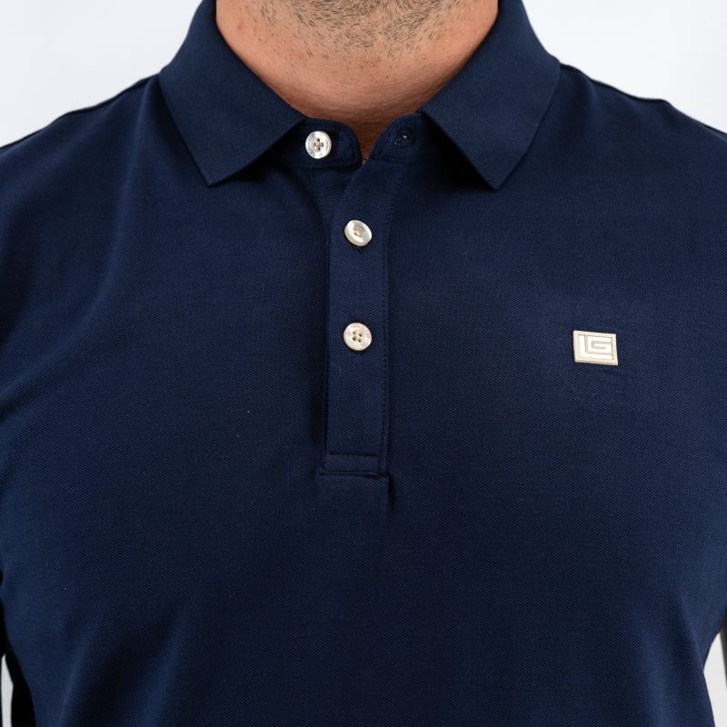 Μπλούζα πόλο Guy Laroche μπλε κοντομάνικη regular fit GLES1932_48 - Image 7