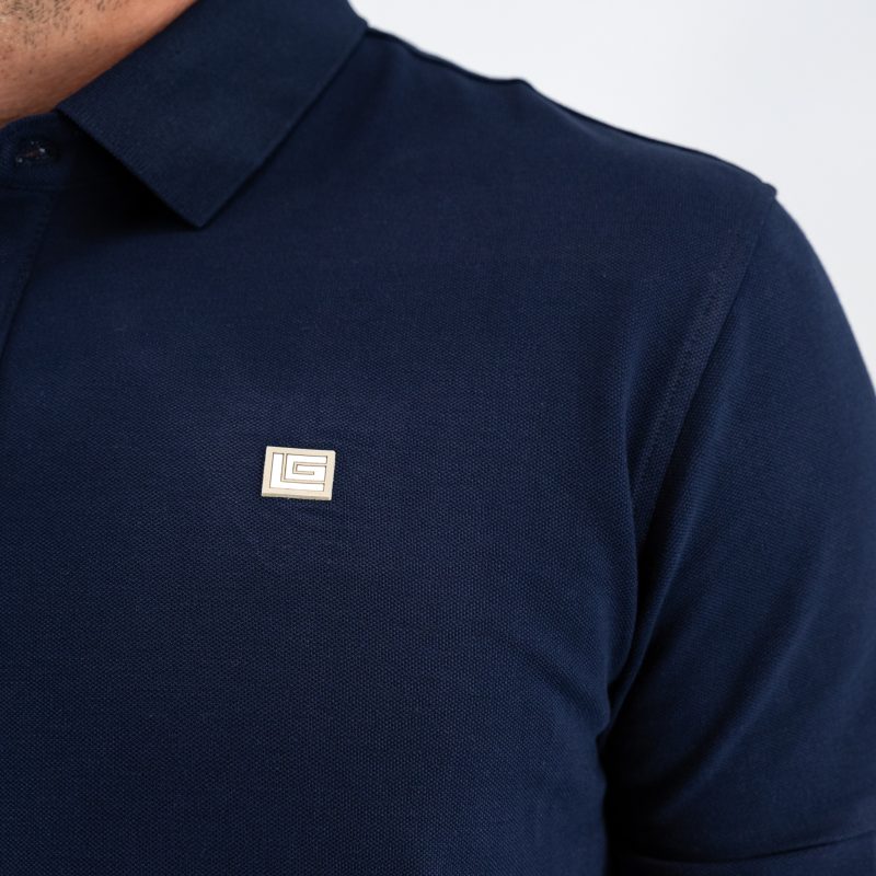 Μπλούζα πόλο Guy Laroche μπλε κοντομάνικη regular fit GLES1932_48 - Image 6