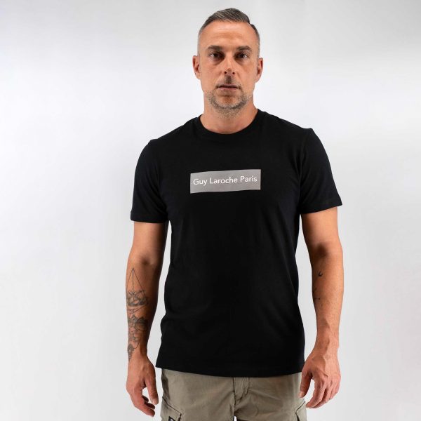 Μπλούζα μακό Guy Laroche μαύρη με στάμπα regular fit GLES19504_17