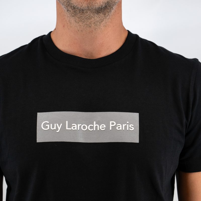 Μπλούζα μακό Guy Laroche μαύρη με στάμπα regular fit GLES19504_17 - Image 5
