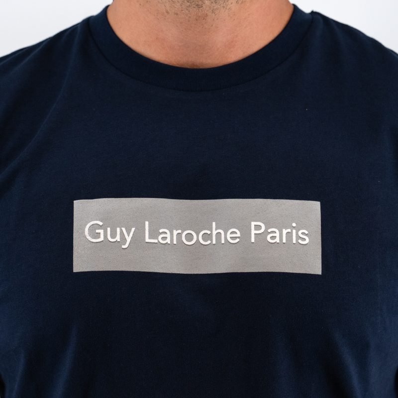 Μπλούζα μακό Guy Laroche μπλε με στάμπα regular fit GLES19504_2 - Image 3