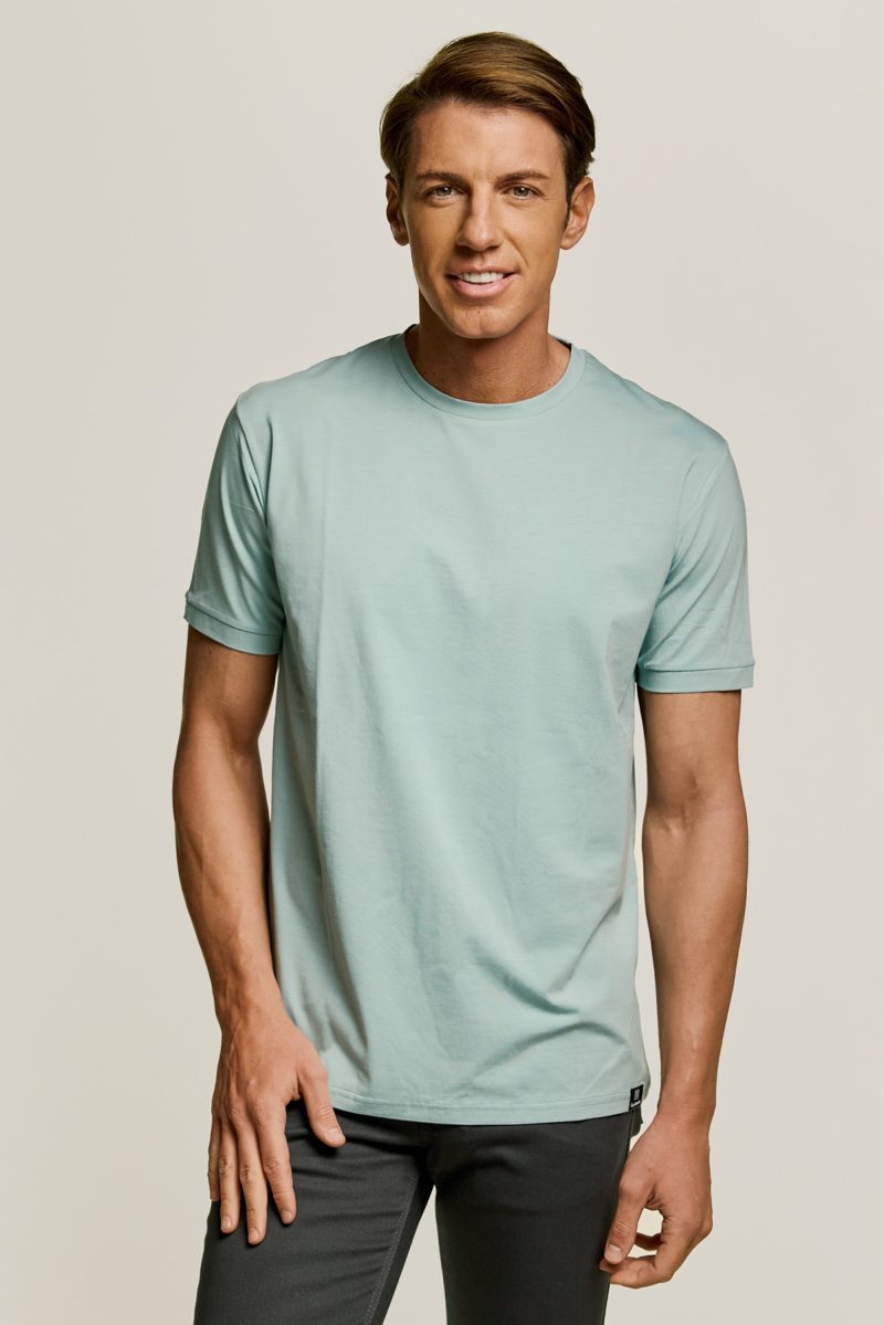 Μπλούζα t-shirt modal Guy Laroche μέντα regular fit GLES19801_7 - Image 8