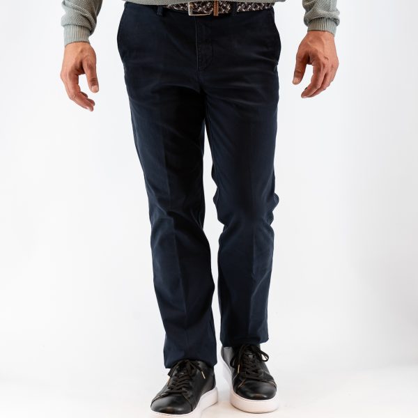 Παντελόνι chinos πικέ Guy Laroche μπλε fit line GL2325166_71155_2