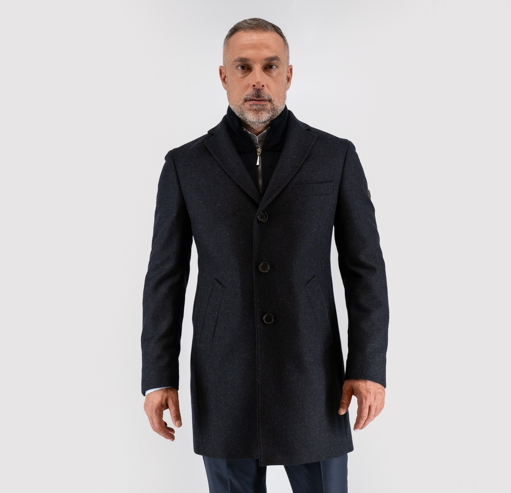 Ημίπαλτο με αποσπώμενη μόστρα Guy Laroche μπλε fit line GL2226271_K250_323