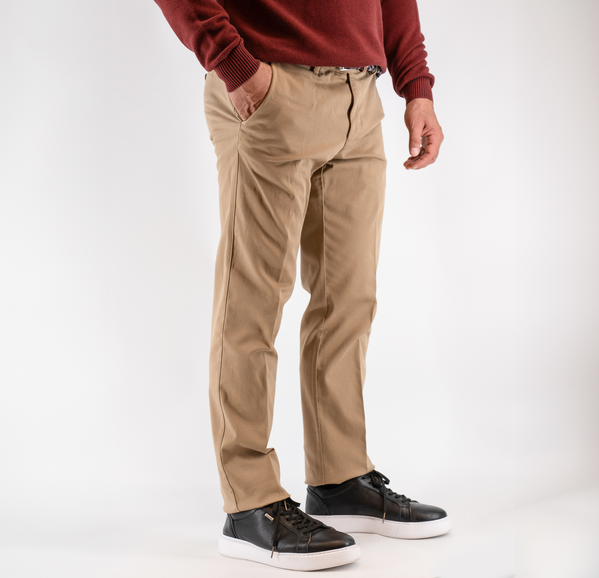 Παντελόνι chinos Guy Laroche μπεζ fit line GL2325165_71155_10 - Image 2