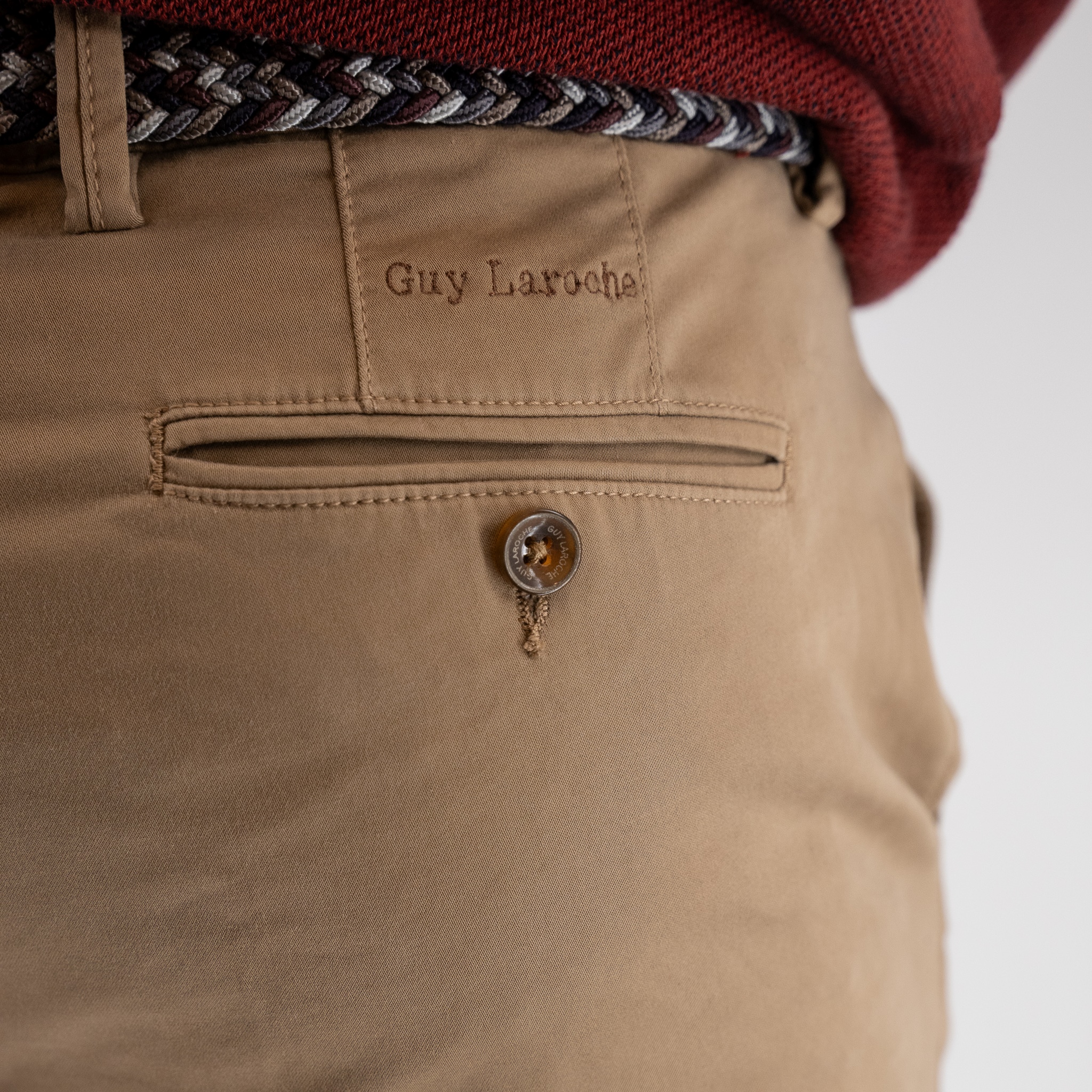 Παντελόνι chinos Guy Laroche μπεζ fit line GL2325165_71155_10 - Image 7