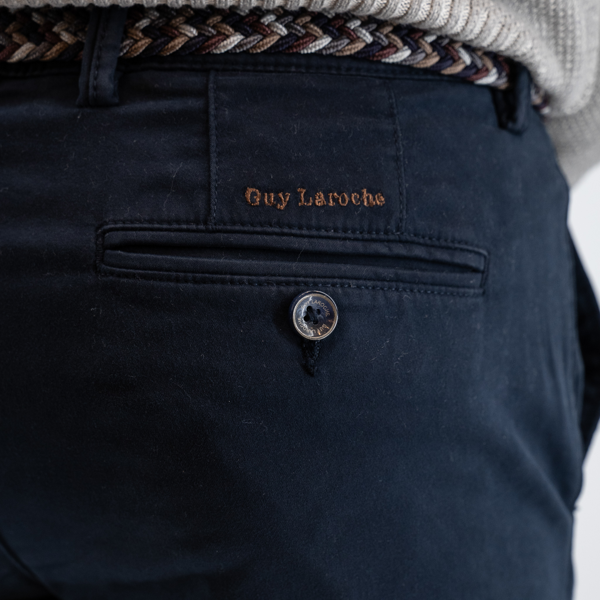 Παντελόνι chinos Guy Laroche μπλε fit line GL2325165_71155_2 - Image 3