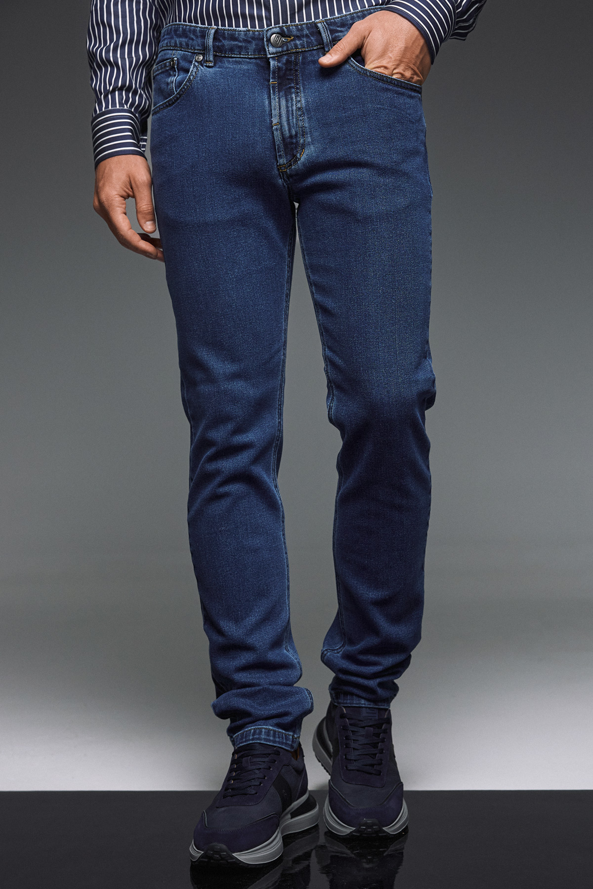 Παντελόνι Jean Guy Laroche μπλε regular fit GL2325176_58817_2 - Image 3