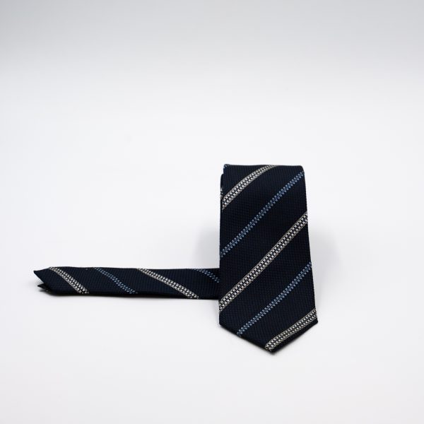 Γραβάτα μεταξωτή Guy Laroche μπλε ριγέ GL25Τ042_2