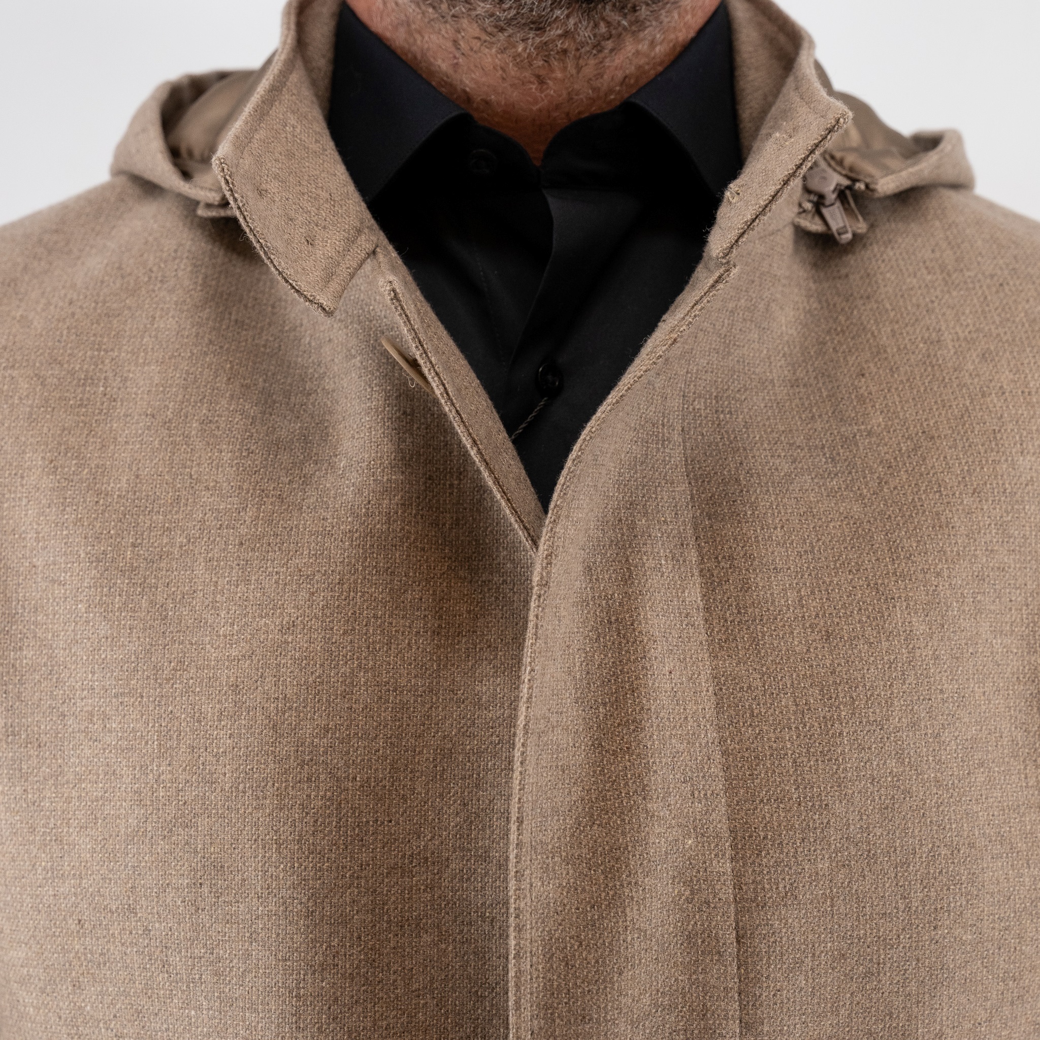 Ημίπαλτο μάο με κουκούλα Guy Laroche μπεζ fit line GLDW26323_80255_213 - Image 5