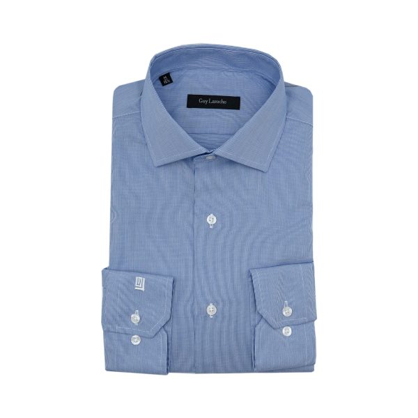 Πουκάμισο χιλιόριγο Guy Laroche σιέλ regular fit GLES18225_CL_2